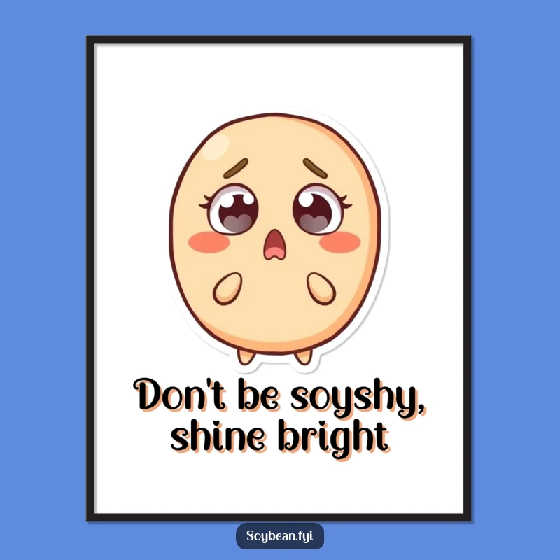 Funny Free Printable Wall Art: Surprised Soybean's Reaction Downloadable Home Decor