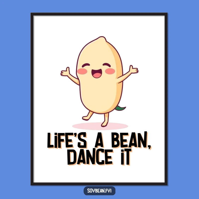 Free Printable Wall Art: Dancing Soybean Brings Happy Vibes Home