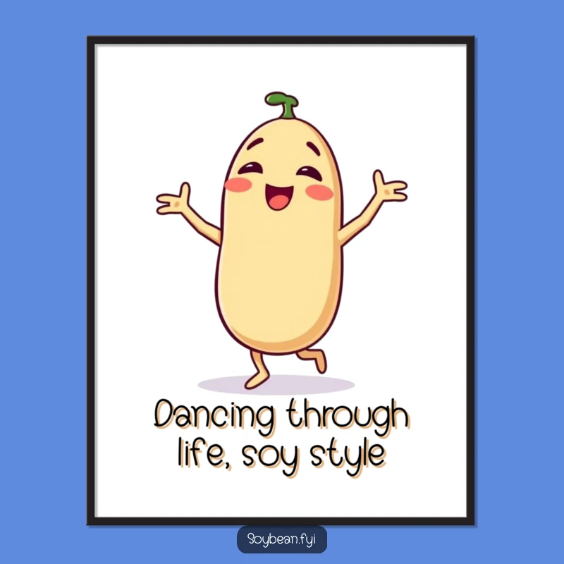 Free Printable Wall Art: Silly Dancing Soybean - Funny Downloadable Decor for Your Room