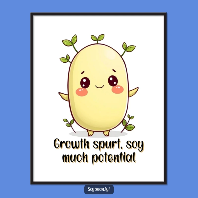Free Printable Wall Art: Sprouting Soybean, Funny Downloadable Art