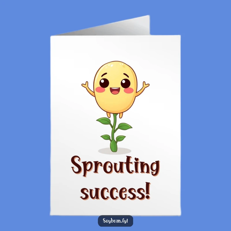 Free Printable Balanced Soybean Card - Funny Congratulations Downloadable Gift
