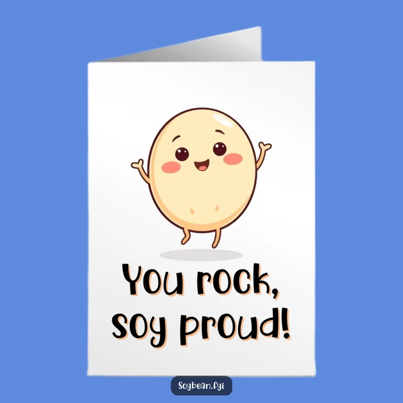 Free Printable Congrats Soybean Card: Jigging with Delight