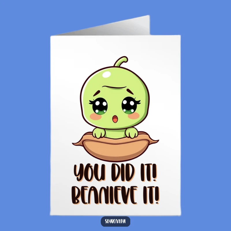 Free Printable Shocked Soybean Congrats Card Funny Downloadable Gift