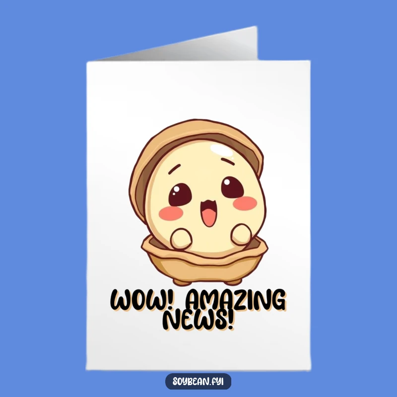 Free Printable Surprised Soybean Congrats Card - Funny Downloadable Celebration Gift