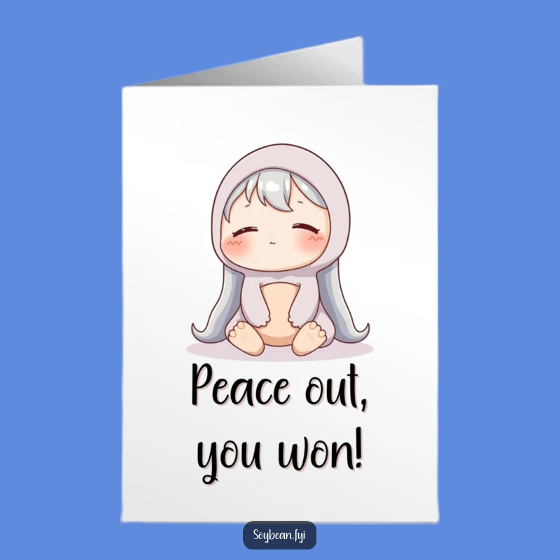 Free Printable Content Soybean Congrats Card: Serene Downloadable for Quiet Triumphs