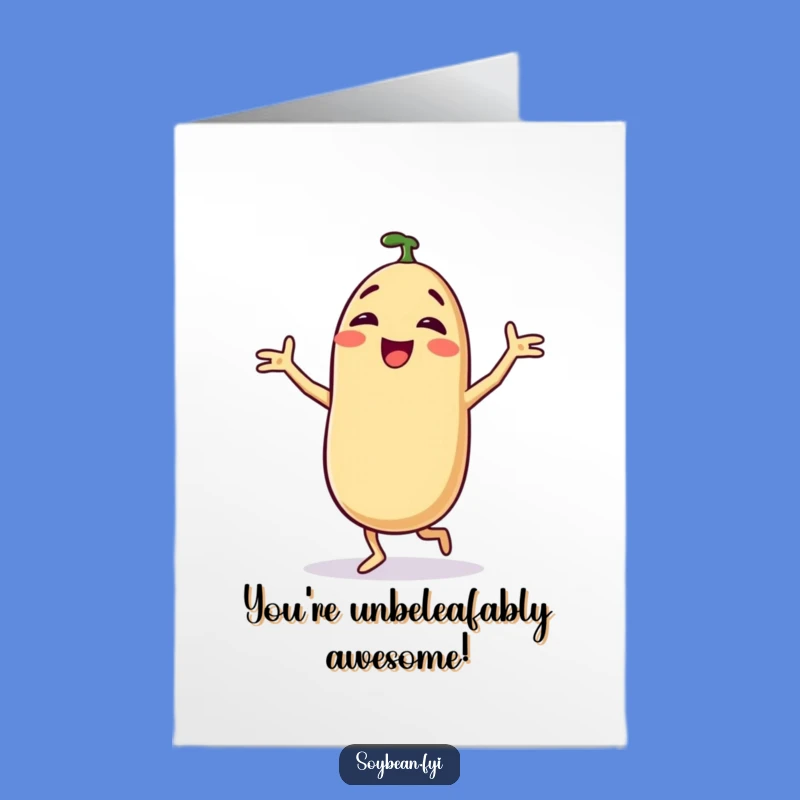 Free Printable Congrats Card: Dancing Soybean - Hilarious Celebration Downloadable Greeting