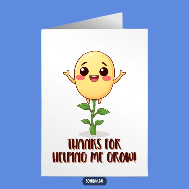 Free Printable Balanced Soybean Thank You Card - Funny Downloadable Gift