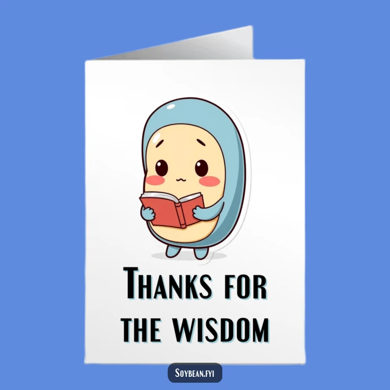 Free Printable Thank You Card: Grateful Soybean Reads Book Funny Downloadable Gift
