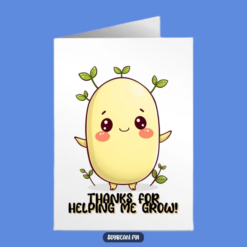 Free Printable Thank You Soybean Card: Growing Gratitude