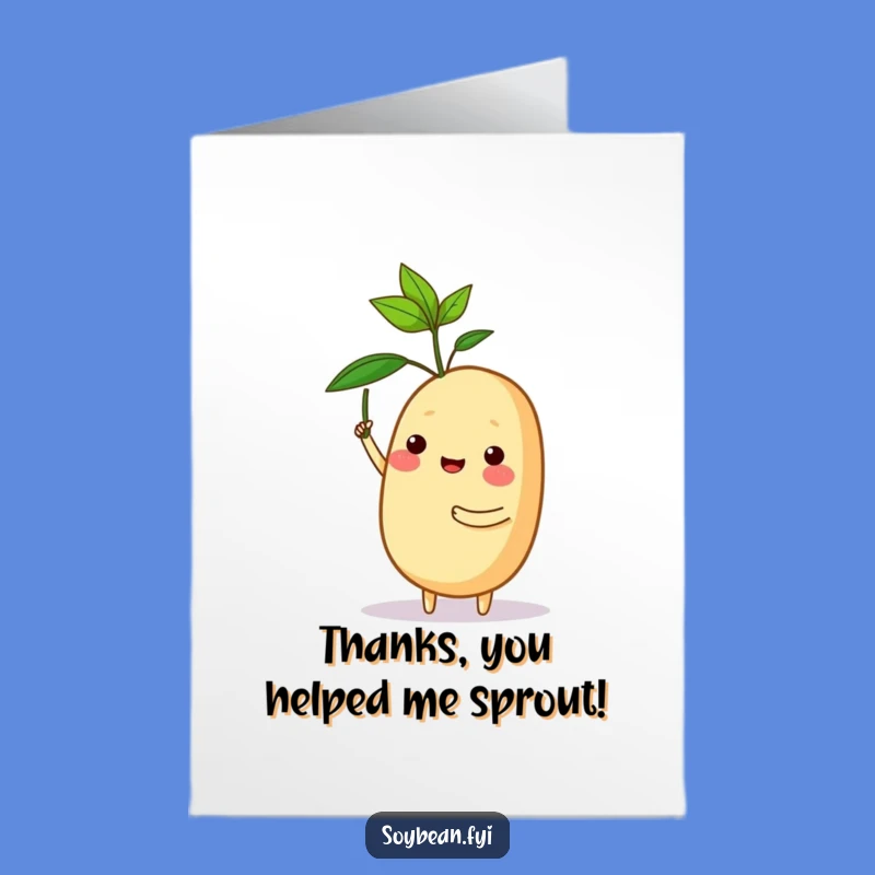Free Printable Thank You Soybean Card: Proudly Showing Gratitude
