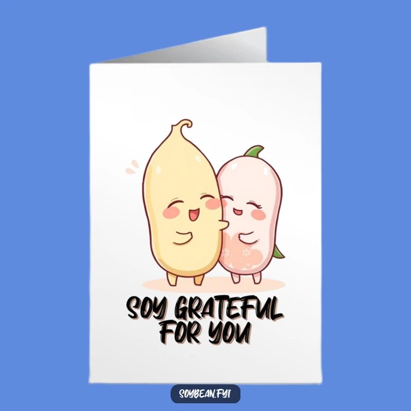 Free Printable Thank You Card: Winked Soybeans, Playful Downloadable Appreciation Gift