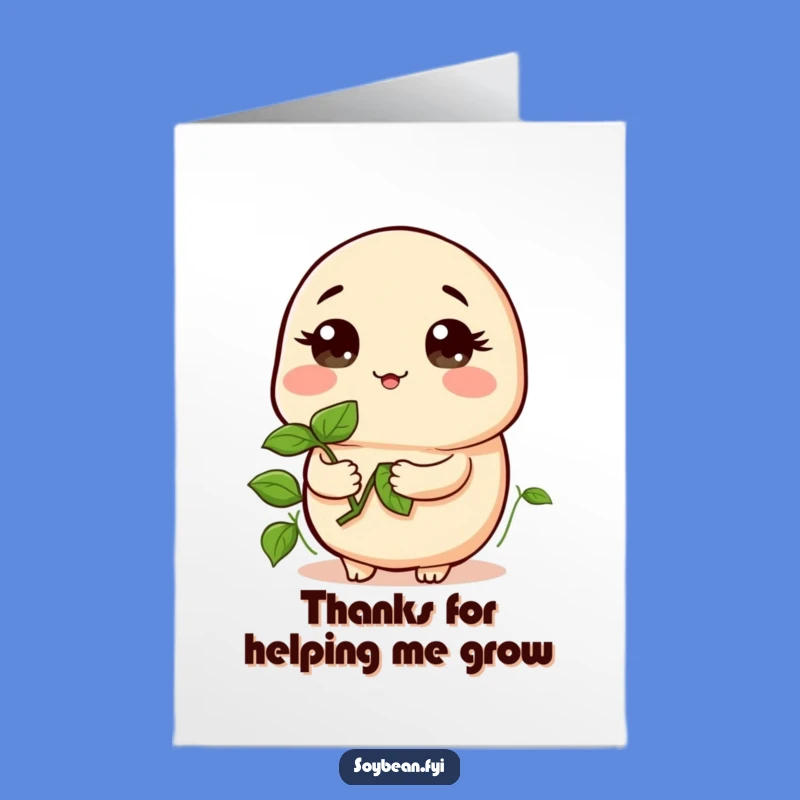 Free Printable Thank You Card: Curious Soybean & Sprout - Kind Downloadable Gift