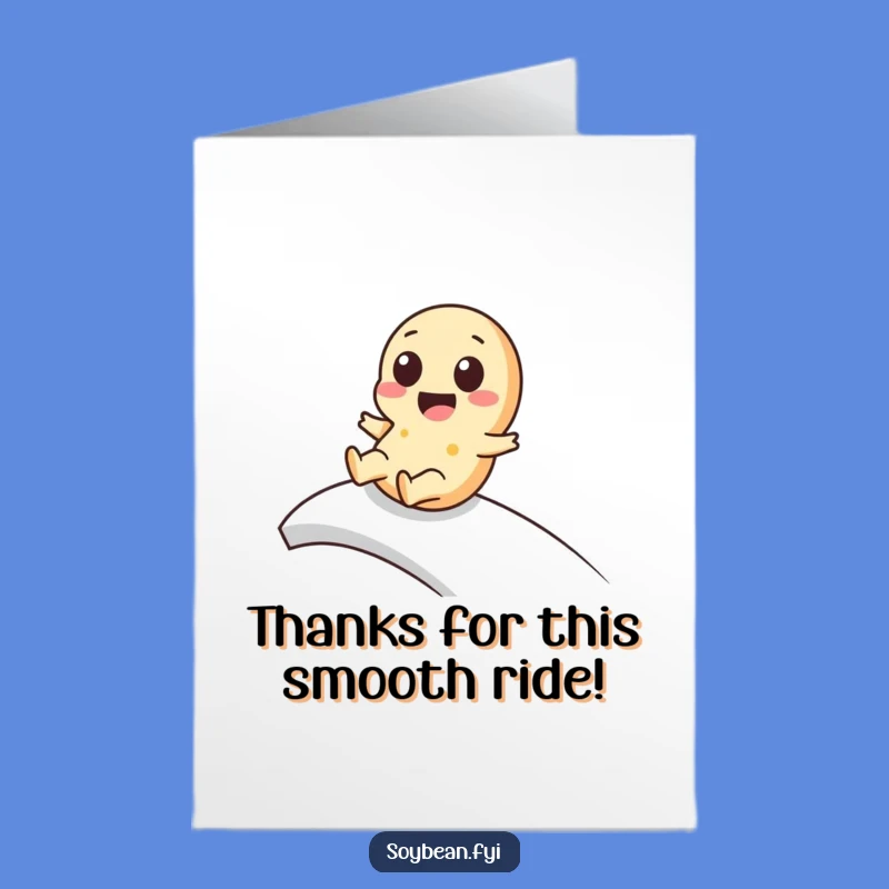 Free Printable Thank You Card: Soybean Ramp Slide, Grateful Downloadable Charm