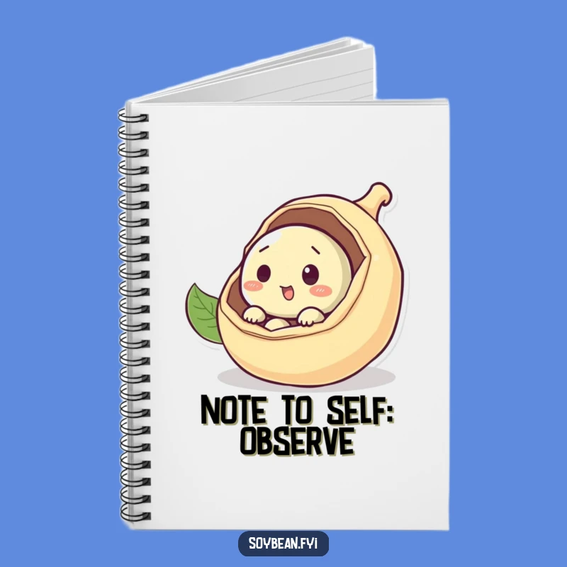 Funny Curious Soybean Notebook: Jot Down Your Discoveries!