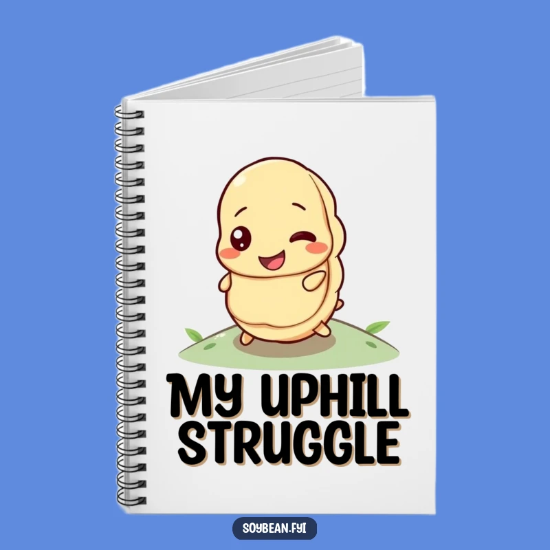 Funny Determined Soybean Rolling Uphill Notebook: Motivated Notes, Perfect Gift