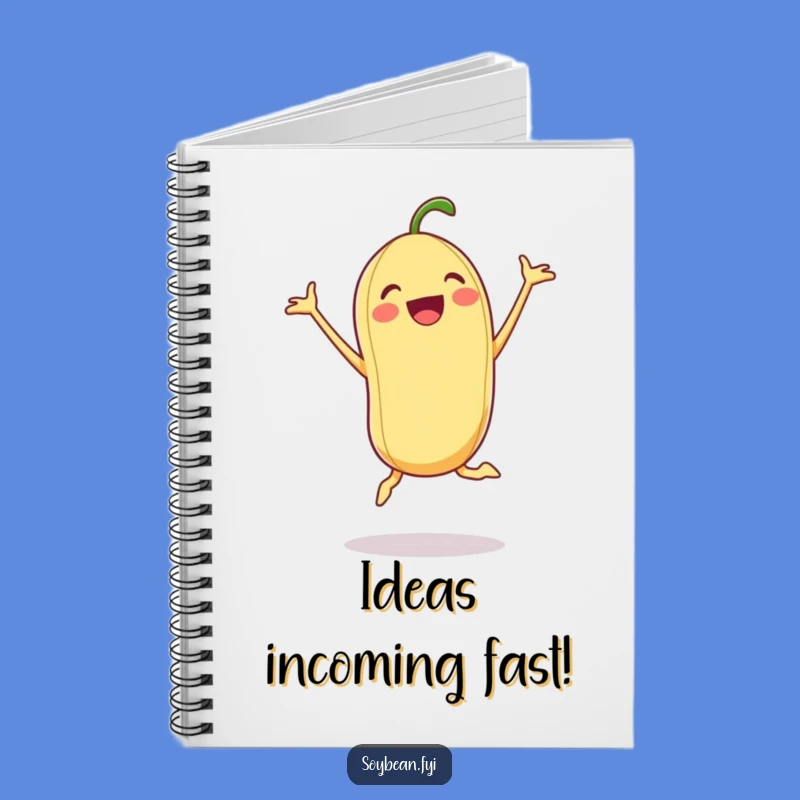 Funny Excited Soybean Notebook: Jot Down Ideas with Energetic Flair, Perfect Humorous Gift