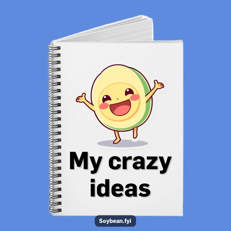 Funny Kawaii Soybean Cartwheel Notebook - Hilarious Journal for Energetic Ideas