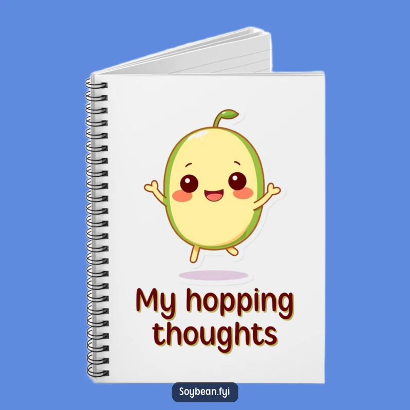Funny Kawaii Soybean Hop Notebook: Happy Journal - Gift for Writers