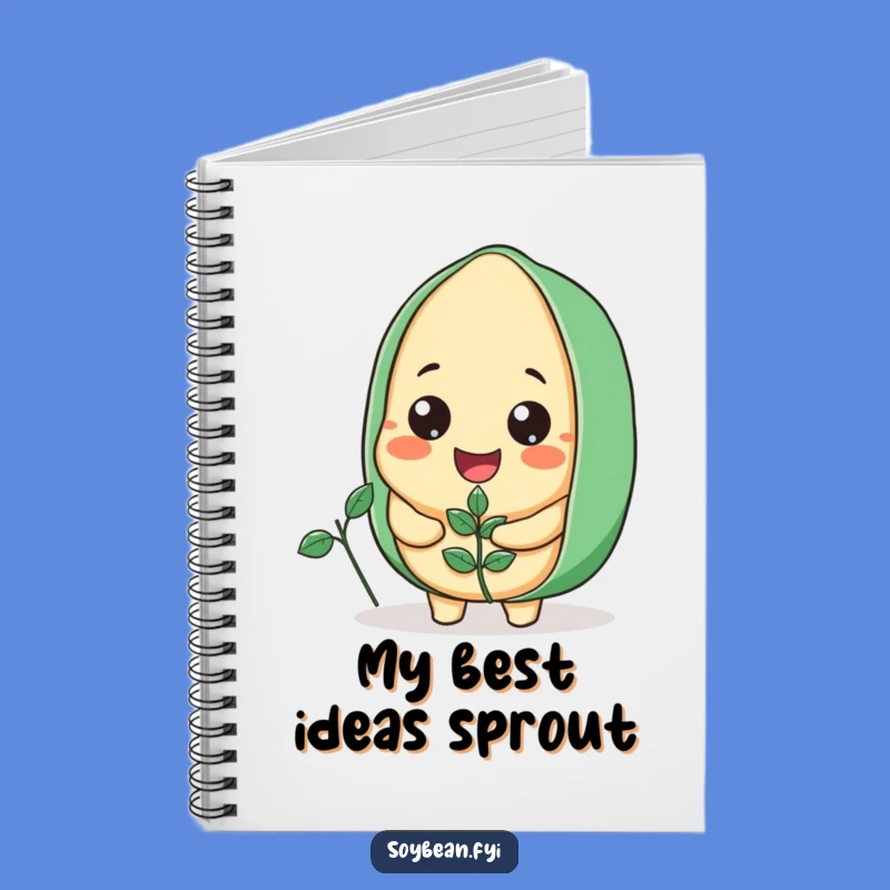 Funny Soybean Notebook: Smiling Plant Lover Journal, Ideal Humorous Gift for Notes
