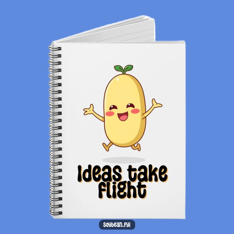 Funny Energetic Soybean Notebook - Jumping Jack Ideas, Active Humorous Gift