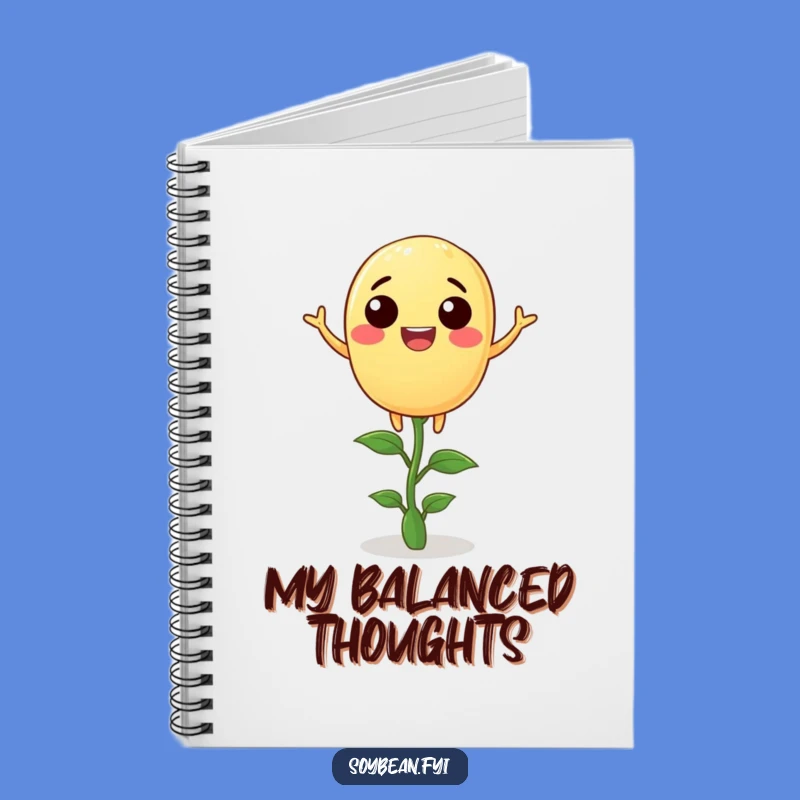 Funny Soybean Balance Notebook: Jot Down Thoughts with a Joyful Bean