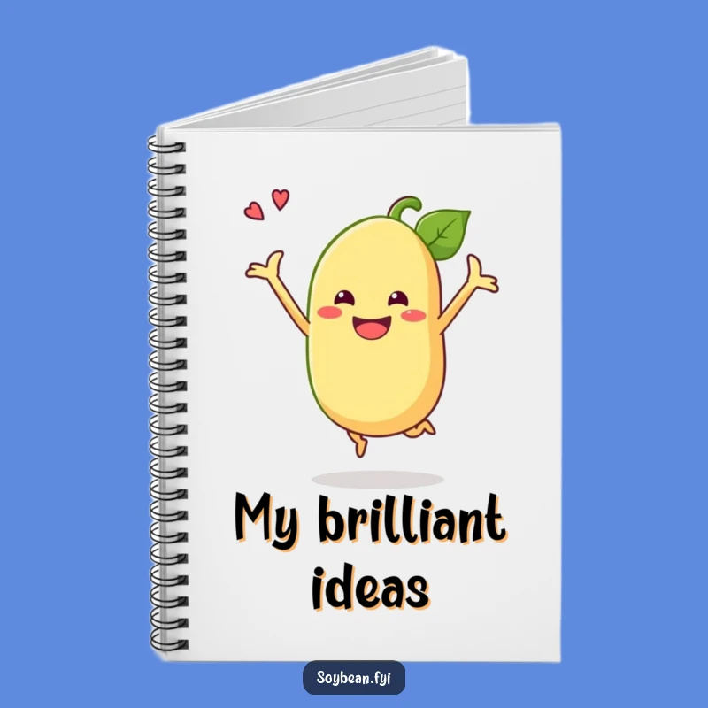 Funny Soybean Jump Notebook: Jot Down Celebrations with a Grinning Bean