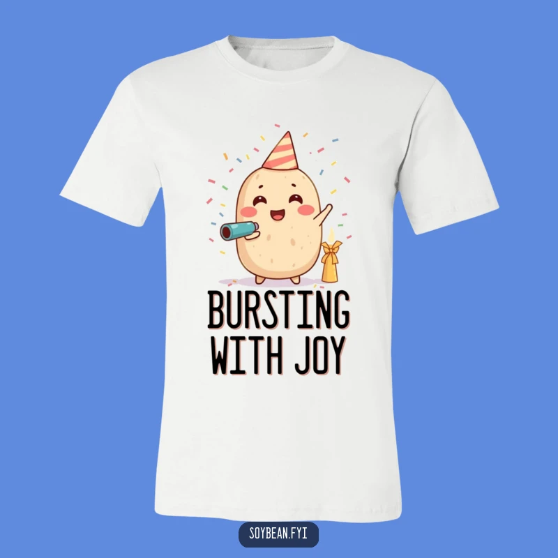 Funny Soybean Party T-Shirt: Confetti Cannon Blast, Hilarious Tee Gift