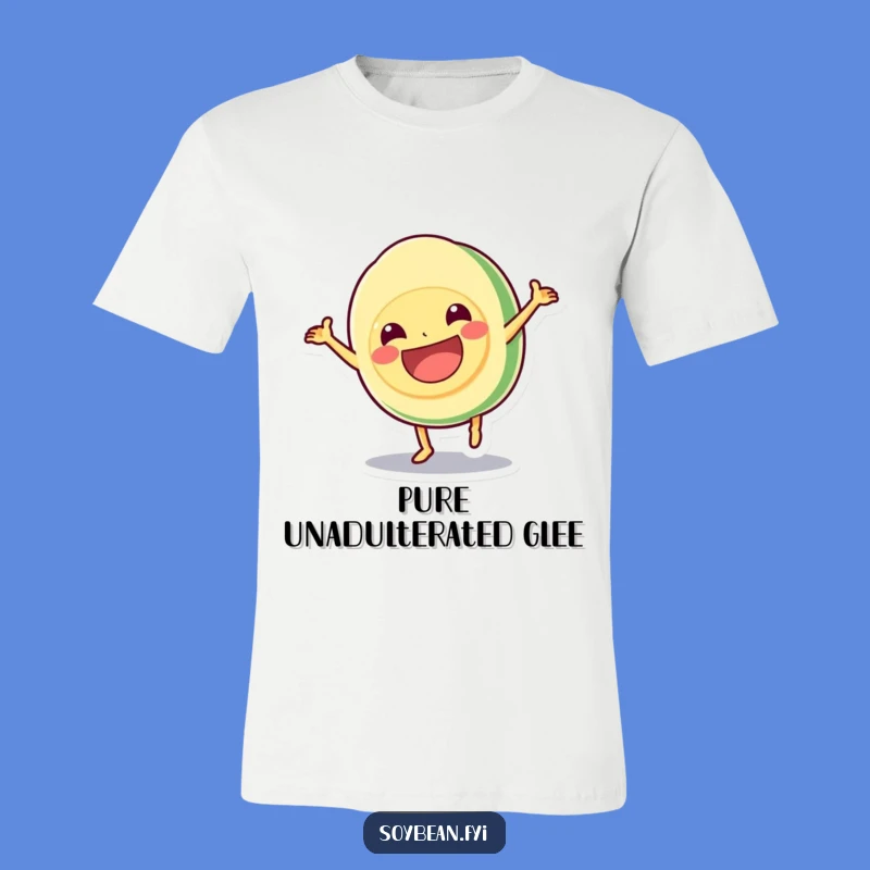 Funny Kawaii Soybean Cartwheel T-Shirt - Grinning Acrobat Bean Tee