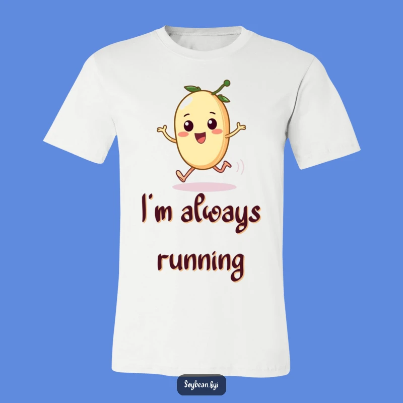 Funny Kawaii Soybean Sprint T-Shirt - Hilarious Running Bean Tee