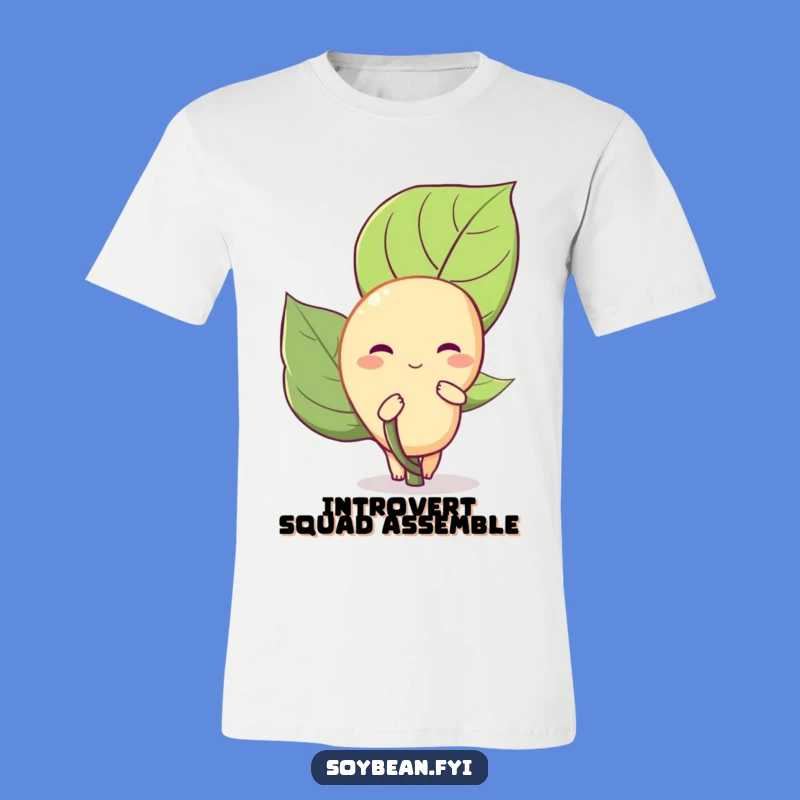 Funny Shy Soybean T-Shirt: Cute Introvert Veggie Tee, Perfect Humorous Gift for All Occasions