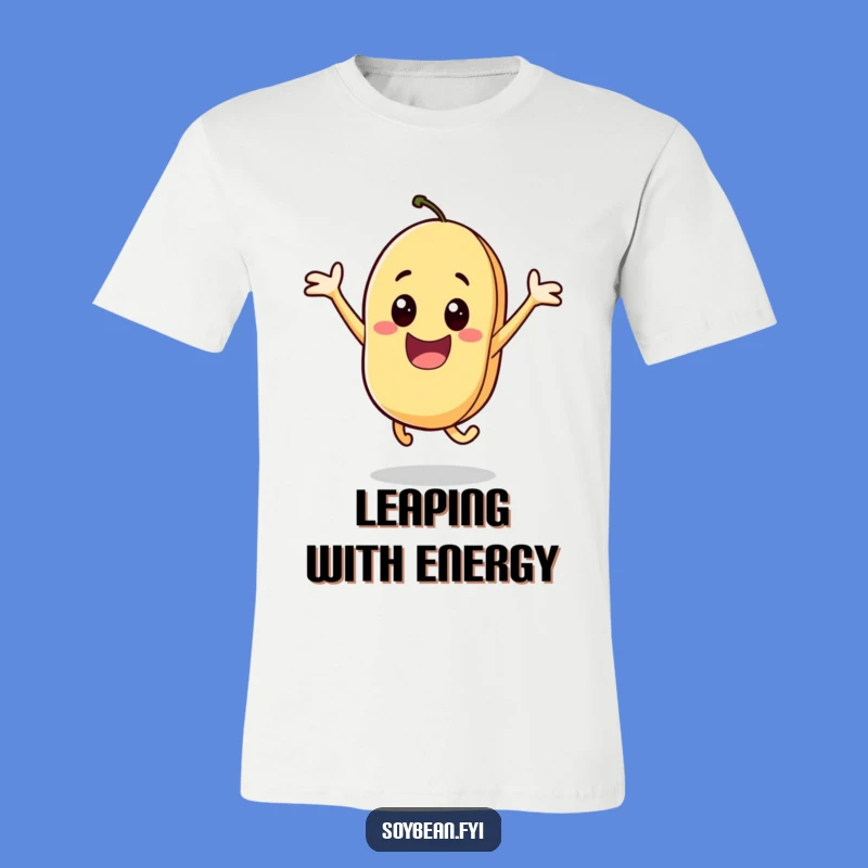 Funny Excited Soybean T-Shirt: Jump into Fun, Hilarious Character Tee Gift