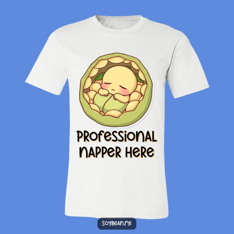 Funny Sleepy Soybean T-Shirt - Cozy Pod Nap, Relaxing Humorous Gift