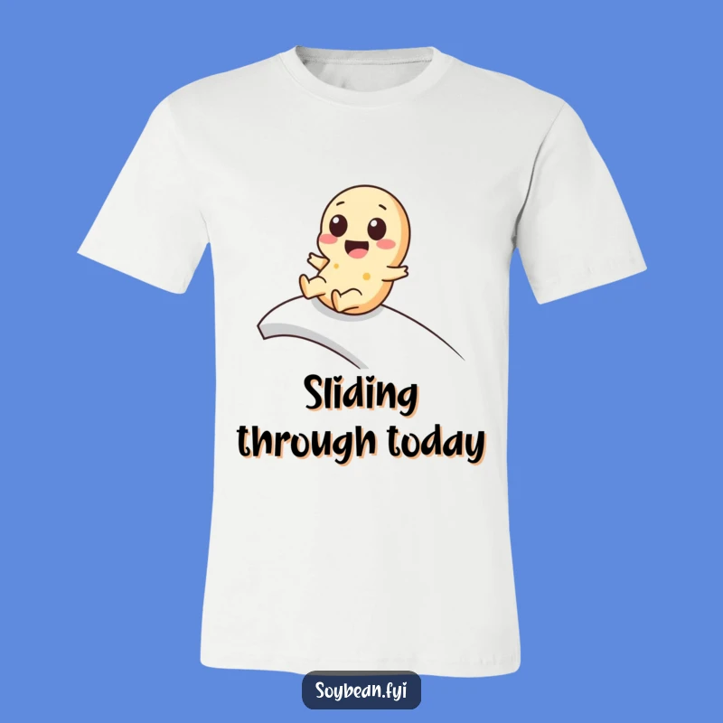 Funny Kawaii Soybean T-Shirt: Playful Slider, Ramp Action, Ideal Funny Gift