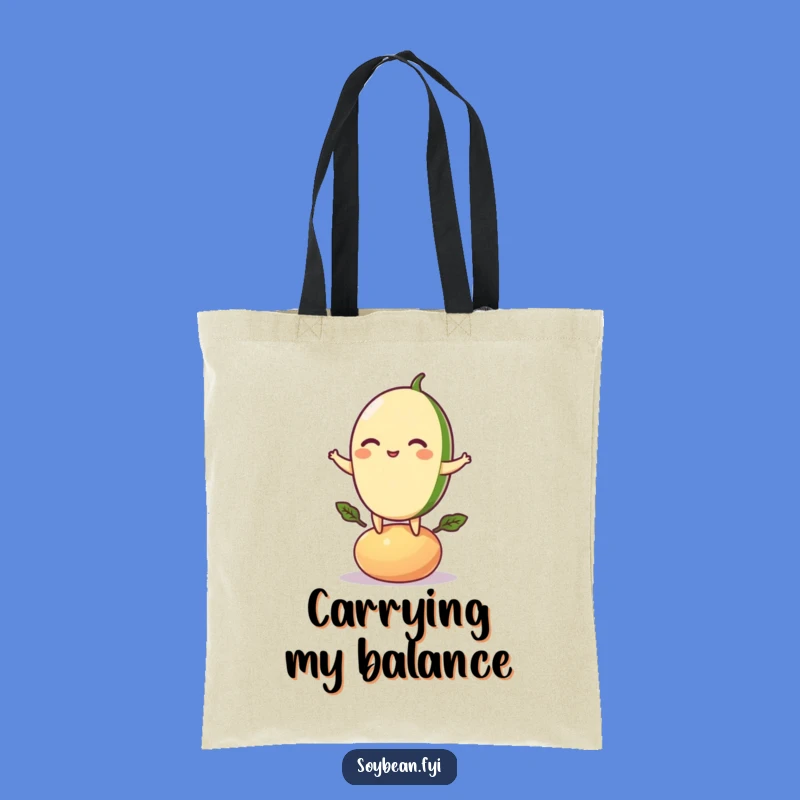 Funny Balancing Soybean Tote Bag: Carry Your Healthy Lifestyle in Style