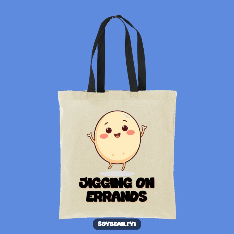 Funny Jigging Soybean Tote Bag: Carry the Beat!
