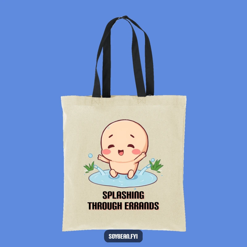 Funny Splashing Soybean Tote Bag: Carry Your Joy with Humorous Style!