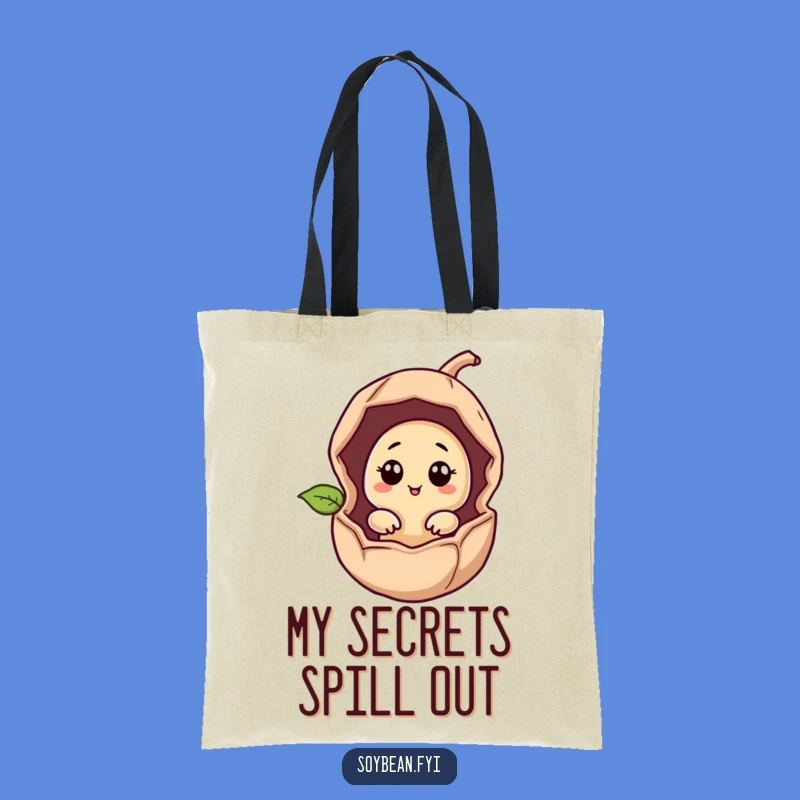 Funny Giggling Soybean Tote Bag - Cute Pod Design, Practical Humorous Gift