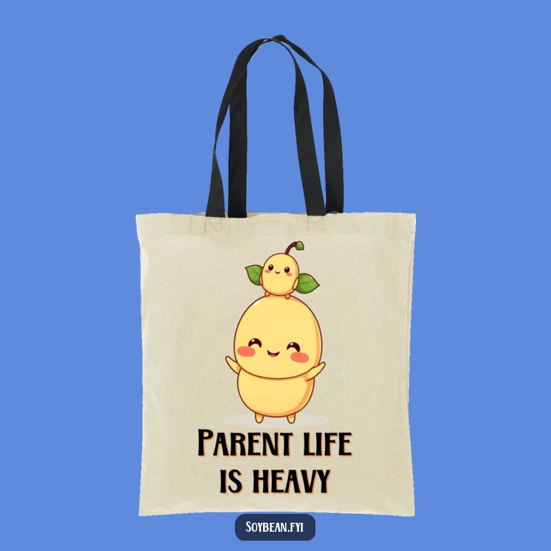 Funny Kawaii Soybean Parent Tote - Funny Baby Bean Balancing Bag Gift